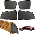 WolkomHome Car Window Sun Shade Protector Curtains Set of 4 pc for Linea