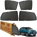 WolkomHome Car Window Sun Shade Protector Curtains Set of 4 pc for Nexon ev