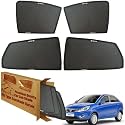 WolkomHome Car Window Sun Shade Protector Curtains Set of 4 pc for Zest