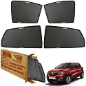 WolkomHome Car Window Sun Shade Protector Curtains Set of 4 pc for Kwid