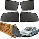 WolkomHome Car Window Sun Shade Protector Curtains Set of 4 pc for Civic Old