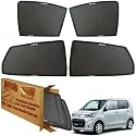 WolkomHome Car Window Sun Shade Protector Curtains Set of 4 pc for WagonR Stingray