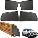 WolkomHome Car Window Sun Shade Protector Curtains Set of 4 pc for Kwid 2023