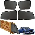 WolkomHome Car Window Sun Shade Protector Curtains Set of 4 pc for Swift Dzire 2017