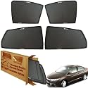 WolkomHome Car Window Sun Shade Protector Curtains Set of 4 pc for City Idtec
