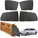 WolkomHome Car Window Sun Shade Protector Curtains Set of 4 pc for Corolla altis 2019
