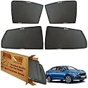 WolkomHome Car Window Sun Shade Protector Curtains Set of 4 pc for Slavia 2023