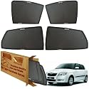 WolkomHome Car Window Sun Shade Protector Curtains Set of 4 pc for Fabia