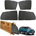 WolkomHome Car Window Sun Shade Protector Curtains Set of 4 pc for Nexon EV 2020
