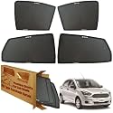 WolkomHome Car Window Sun Shade Protector Curtains Set of 4 pc for Figo 2019