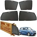 WolkomHome Car Window Sun Shade Protector Curtains Set of 4 pc for WagonR 2019 to 23