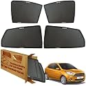 WolkomHome Car Window Sun Shade Protector Curtains Set of 4 pc for Figo 2015