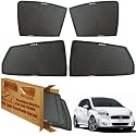 WolkomHome Car Window Sun Shade Protector Curtains Set of 4 pc for Punto
