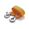 WolkomHome Heavy Duty Nylon Cable Straps Towing Rope with Self-Locking Hooks Yellow 3 Ton 2.65M for Kia Seltos