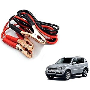 wolkomhome jumper cable booster cable car battery charger 500-amp to 700-amp capacity 2-mtr for ssangyong rexton