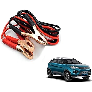 wolkomhome jumper cable booster cable car battery charger 500-amp to 700-amp capacity 2-mtr for tata-nexon-ev