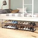 wolpin 60 CM 2-Layer Shoe Stand &amp; Rack (1 Pc) | Under-Bed Space Saver Storage for Footwear, Sandals &amp; Slippers | Steel Shoe Organizer