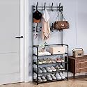 wolpin 60 CM 2-Layer Shoe Stand & Rack (1 Pc) | Under-Bed Space Saver Storage for Footwear, Sandals & Slippers | Steel Shoe Organizer