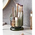 Wolpin 360° Rotating Cosmetic Makeup Brush Storage Holder (12.2 x 23.3 CM) | Dust-Proof Organiser for Lipstick, Pens &amp; Accessories | Dressing Table Storage Stand for Home Use (White)