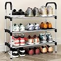wolpin 60 CM 2-Layer Shoe Stand &amp; Rack (1 Pc) | Under-Bed Space Saver Storage for Footwear, Sandals &amp; Slippers | Steel Shoe Organizer