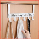 Wolpin Over The Door Hook Hanger Wall Organiser Removable Hook Rack for Hanging Towel Door Hanger