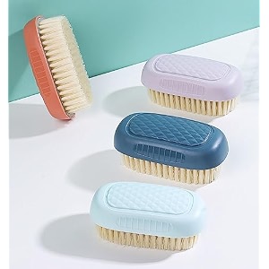 wolpin set of 3 pc clothes cleaning brush multipurpose bathroom cleaning sink brush shoe brush with wooden handle