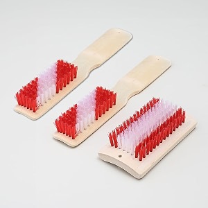 wolpin set of 3 pc clothes cleaning brush multipurpose bathroom cleaning sink brush shoe brush with wooden handle