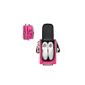Wolt Golf Shoe Bag - Sports & Travel Shoes Carrier Bags with Ventilation & Double Outside Accessory Pocket for Socks, Tees, Golf Balls, Etc. for Women and Men (Pink)
