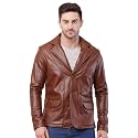 Wolver Men39s PU Leather Blazer Casual Party
