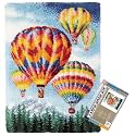 Fantasy Hot Air Balloons Latch Hook Kits for Adults Beginners, 20“ X 15"