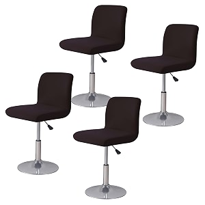 womaco bar stool cover with back printed dining room square swivel barstool chair seat cushion slipcover for counter height mid low back chair protector 4 coffee