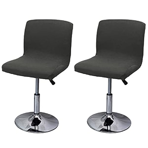 womaco bar stool cover with back printed dining room square swivel barstool chair seat cushion slipcover for counter height mid low back chair protector 4 black