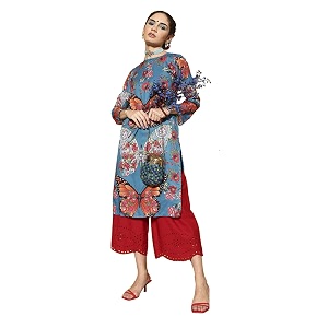Womanista Womens Polyester Straight Fit Straight Print