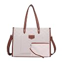 Womanix Laptop Tote Bag, Laptop Bag with front patched pocket, 14 inch Work Shoulder Bags Casual Briefcase Handbag for Travel, Office, College