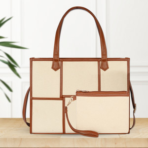 Womanix Women Beige Tan Hand-held Bag