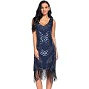Women39s 1920s Gatsby Dress V Neck Sequin