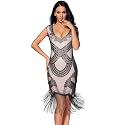 Women39s 1920s Gatsby Dress V Neck Sequin