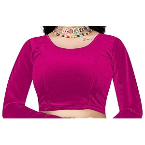 women39s 21 inch velvet blouse  premium soft velvet readymade full sleeves elegant amp comfortable design