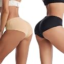 Women's 2pcs Butt Lifter Padded Panties High Waisted Hip Enhancer Shapewear Seamless Control Boy Shorts