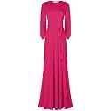 Women's 3/4 Sleeve Deep V-Neck Maxi Faux Wrap Solid Plus Size Dress