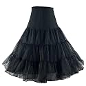 RULTA Women's 50s Vintage Petticoat 26" Crinoline Rockabilly Tutu Skirt Slip S-L…