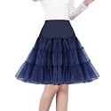 Women's 50s Vintage Petticoat 26" Crinoline Rockabilly Tutu Skirt Slip S-3XL