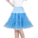 Women's 50s Vintage Petticoat 26" Crinoline Rockabilly Tutu Skirt Slip S-3XL