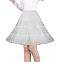 Women's 50s Vintage Petticoat 26" Crinoline Rockabilly Tutu Skirt Slip S-3XL