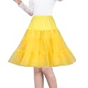 Women's 50s Vintage Petticoat 26" Crinoline Rockabilly Tutu Skirt Slip S-3XL