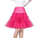 Women's 50s Vintage Petticoat 26" Crinoline Rockabilly Tutu Skirt Slip S-3XL