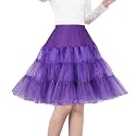 Women's 50s Vintage Petticoat 26" Crinoline Rockabilly Tutu Skirt Slip S-3XL