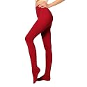 Women's 80 Denier Semi Opaque Tights High Waist Soft Solid Color Footed Pantyhose