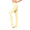 Women's 80 Denier Semi Opaque Tights High Waist Soft Solid Color Footed Pantyhose