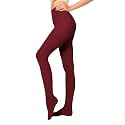 Women's 80 Denier Semi Opaque Tights High Waist Soft Solid Color Footed Pantyhose